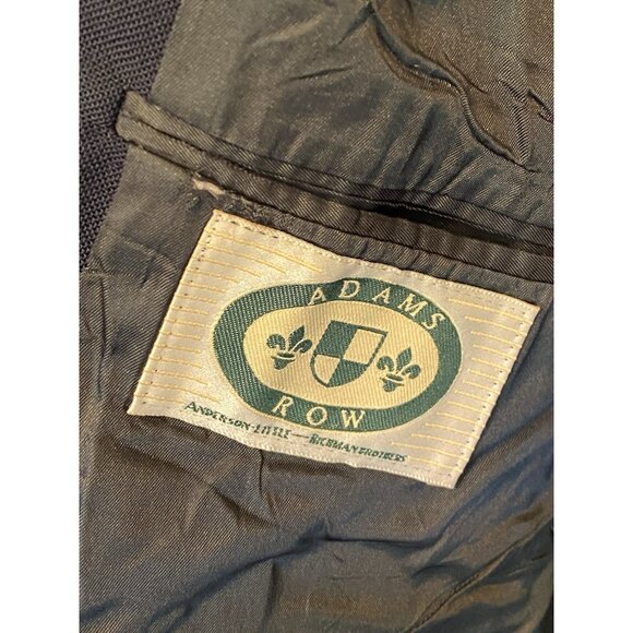 Adams Row Navy Blue Blazer Men's 39R Single Breasted 2 Button Vintage - Picture 6 of 10